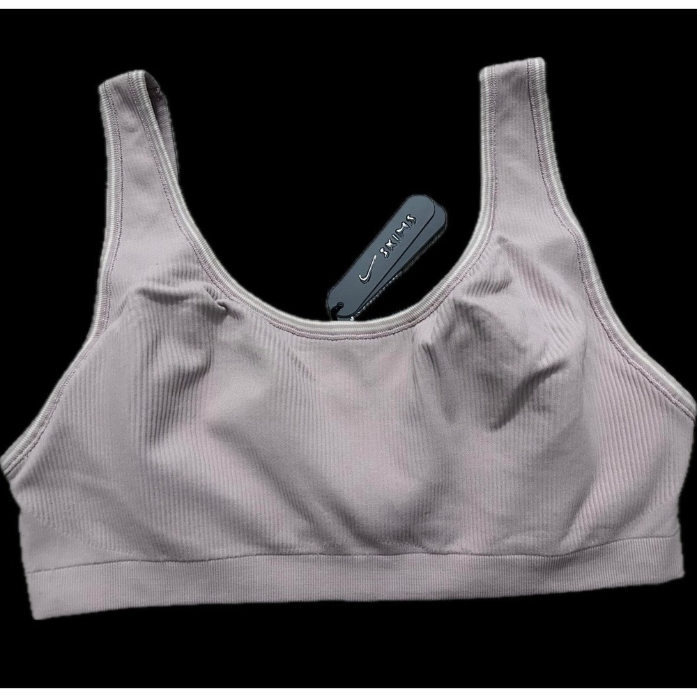 Nike x SKIMS Ribbed Seamless Scoop Bra Himalayan/Ecru  NWT Size 2X